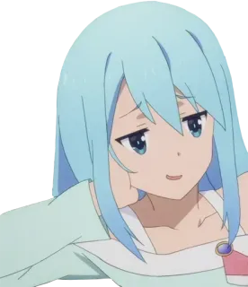 😍 5fa61db7 Aqua KonoSuba Anime, Konosuba, Aqua, Süß, Hellblaues Haar, Anime Mädchen telegram sticker