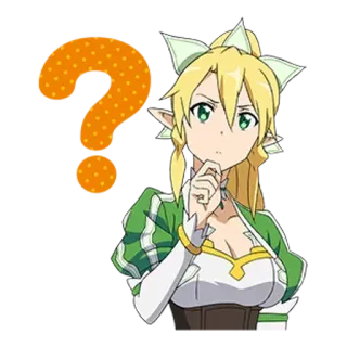 😍 c0fd32f5 Leafa Sword Art Online Anime, Frage, Denken, Leafa, Suguha Kirigaya telegram sticker