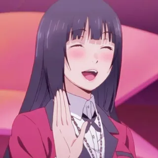 👅 5c041cb4 Yumeko Jabami Kakegurui อนิเมะ, ผู้หญิง, ยิ้ม, Kakegurui, Yumeko Jabami telegram sticker