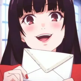 👅 676f9897 Yumeko Jabami Kakegurui อนิเมะ, ผู้หญิง, จดหมาย, Kakegurui, Yumeko telegram sticker