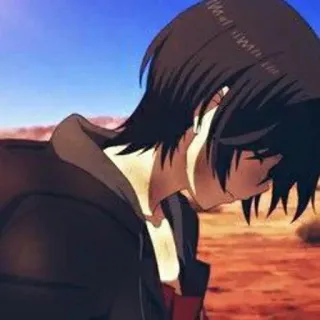 ✨ 9213edf1 애니메이션, 슬픈, 소년, 캐릭터, 만화, 일러스트 telegram sticker