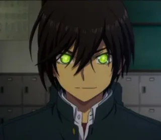 🦅 2d90261f Anime, Personaje, Chico, Ojos verdes, Pelo oscuro whatsapp sticker