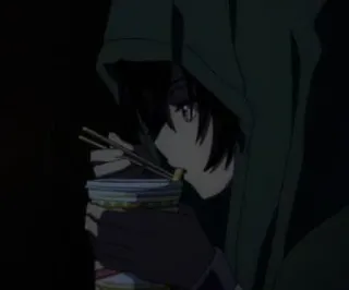 🦅 e428ce8a Anime, Ramen, Sudadera con capucha, Comiendo whatsapp sticker