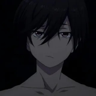 🦅 e7bc887c anime, personaje, chico, sin camisa whatsapp sticker