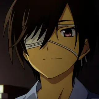 🦅 fdd2c75e Anime, Personaje, Parche en el ojo, Hospital, Herido whatsapp sticker