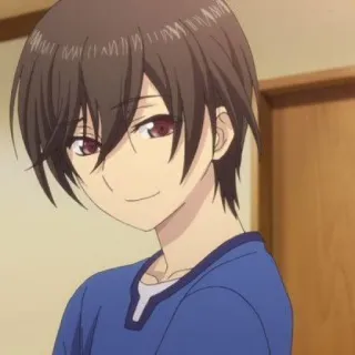 🍫 a23da294 Yu Otosaka Charlotte Anime, männlich, Lächeln, Charakter, Charlotte, Yu Otosaka whatsapp sticker