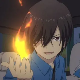 🍫 ca445a88 Anime, Charakter, Feuer, Superkraft, Junge whatsapp sticker