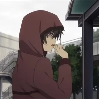 🧷 0dc7b829 Аниме, Толстовка, Подросток, Персонаж whatsapp sticker