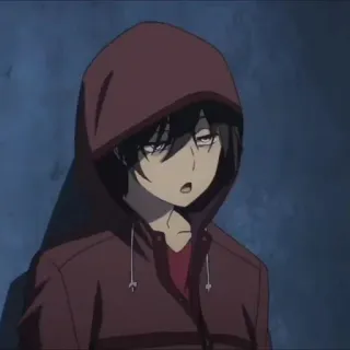 🪐 1e258b56 Аниме, Персонаж, Худи, Сонный whatsapp sticker