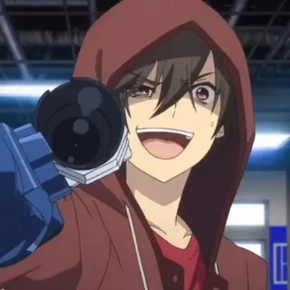 🧷 b05f965c аниме, толстовка, персонаж, улыбается whatsapp sticker