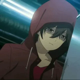 ⚡️ 5779a7a4 Аниме, Худи, Персонаж, Грустный, Уставший telegram sticker