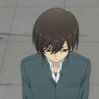 ⚡️ 8ef5d369 Аниме, Школьная форма, Парень, Персонаж, Мужской, Каштановые волосы, Серьезный telegram sticker