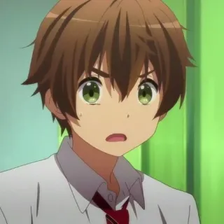 🍫 0e3876a0 animé, garçon, choqué, mignon, personnage animé telegram sticker