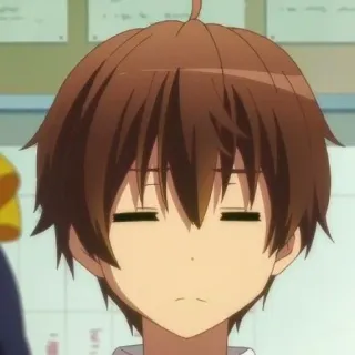 🍫 80981ab6 animé, dessin animé, garçon, endormi, ennuyé, personnage telegram sticker