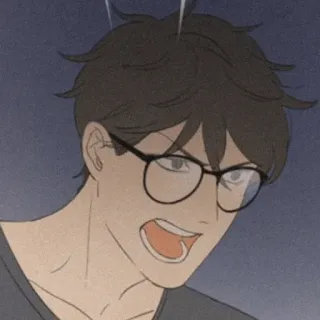 💱 317a736d zły, mężczyzna, okulary, wyraz, zszokowany telegram sticker