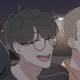 🧸 e381a1be osoba, kreskówka, ilustracja, okulary, uśmiech telegram sticker