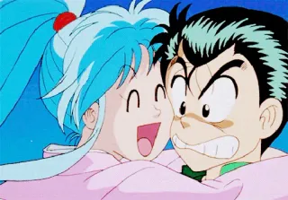 🤗 638a3af6 Animé, Dessin animé, Joyeux, Étreinte, Personnages telegram sticker