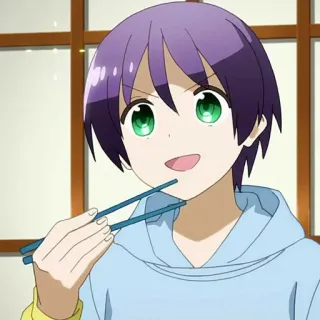 🍁 5211c821 Animé, Manga, Dessin animé, Personnage, Manger, Baguettes telegram sticker