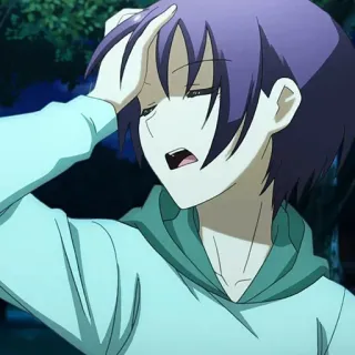 🍁 be973b21 Anime, Épuisé, Personnage, Cheveux Violets, Sweat à Capuche telegram sticker