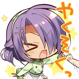 🤝 2f6ae70d や くるく 애니메이션, 만화, 치비, 귀여운, 카와이 telegram sticker