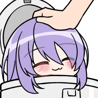 ☺️ 49d96646 anime, toilet, flush, purple hair, kawaii, cute telegram sticker