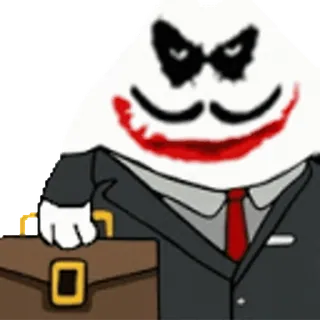 💼 4c76d8c6 The Joker Der Joker, Bösewicht, DC Comics, Clown, Verbrechen, Cartoon, Comicfigur telegram sticker