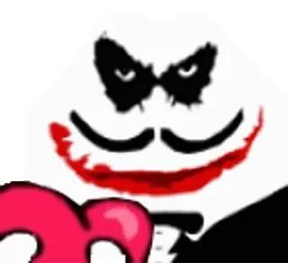 ❤️ 6845c33b Joker Joker, DC Comics, Bösewicht, Clown, Spielkarte telegram sticker