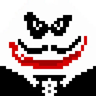 😈 d1375b6d Joker Joker, DC Comics, Bösewicht, Pixelkunst telegram sticker