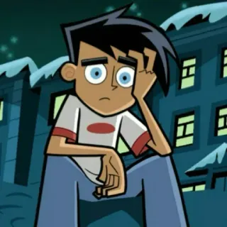 🦸‍♂ 664f8488 Danny Fenton Danny Phantom 만화, 캐릭터, 유령, 십대, 애니메이션 telegram sticker