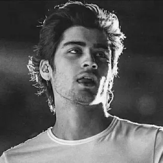 🖇 96fd157a Zayn Malik singer, celebrity, black and white, portrait telegram sticker