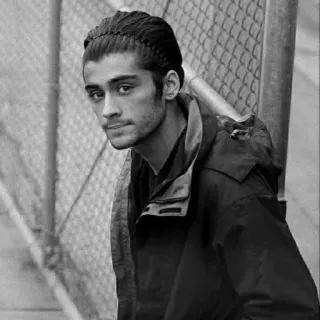 🖇 ad6b5eba Zayn Malik singer, celebrity, portrait, man, black and white, person telegram sticker