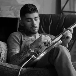 🖇 cf801604 Zayn Malik music, guitar, portrait, man, tattoo, musician telegram sticker