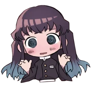 ❄️ 14febb1a Muichiro Tokito Demon Slayer 动漫, Q版, 鬼灭之刃, 时透无一郎, 柱, 霞柱 telegram sticker