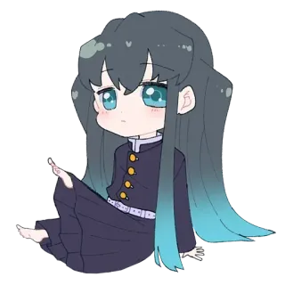 🌀 172b8548 Muichiro Tokito Demon Slayer 动漫, 漫画, Q版, 鬼灭之刃, 时透无一郎, 柱, 霞柱 telegram sticker