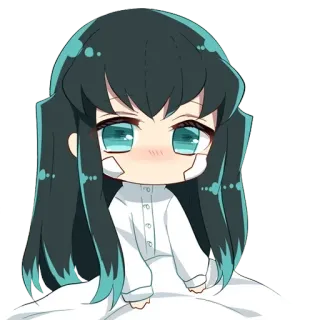 🌀 36e58b6e Muichiro Tokito Demon Slayer 动漫, 鬼灭之刃, 时透无一郎, Q版, 可爱, 漫画 telegram sticker