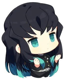 ❄️ 4e676048 Muichiro Tokito Demon Slayer 动漫, 鬼灭之刃, 时透无一郎, Q版, 漫画, 可爱 telegram sticker