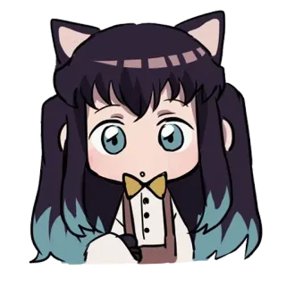 ❄️ 5df5cd4a 动漫, Q版, 可爱, 卡哇伊, 卡通, 猫耳 telegram sticker