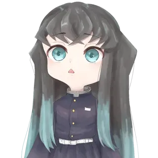 🌀 71d06014 Muichiro Tokito Demon Slayer 动漫, 漫画, 鬼灭之刃, 时透无一郎, Q版, 可爱 telegram sticker