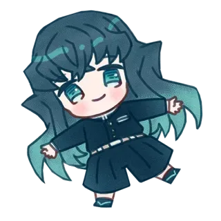 ❄️ 8084fb9f Muichiro Tokito Demon Slayer 动漫, 鬼灭之刃, 时透无一郎, Q版, 可爱, 同人, 柱, 霞柱 telegram sticker