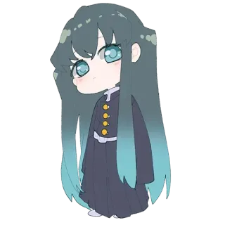 🌀 91a90a4c Muichiro Tokito Demon Slayer 动漫, 漫画, Q版, 可爱, 鬼灭之刃, 时透无一郎 telegram sticker