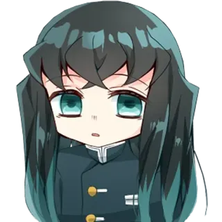 🌀 b0aad4b7 Muichiro Tokito Demon Slayer 动漫, Q版, 鬼灭之刃, 时透无一郎, 柱, 霞柱 telegram sticker