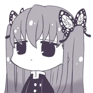 🌀 db3fe263 动漫, Q版, 蝴蝶, 可爱, 漫画, 女孩, 卡哇伊 telegram sticker