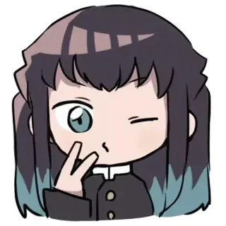 ❄️ e1919274 Muichiro Tokito Demon Slayer 动漫, 漫画, 鬼灭之刃, 时透无一郎, 柱, 霞柱, Q版 telegram sticker