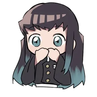 ❄️ e53da38a Muichiro Tokito Demon Slayer 时透无一郎, 鬼灭之刃, 动漫, Q版, 可爱, 漫画 telegram sticker