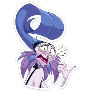 😳 19104f5c Yzma The Emperor's New Groove Изма, Дисней, Злодей, Похождения императора, Мультфильм whatsapp sticker