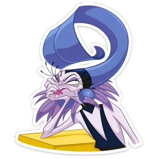 🤔 9878bab2 Yzma The Emperor's New Groove Изма, Дисней, Похождения императора, Злодей, Мультфильм whatsapp sticker
