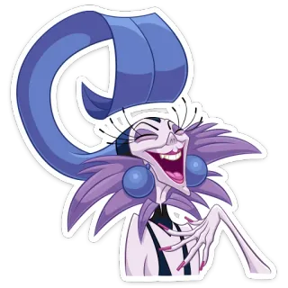 🤣 a23a444e Yzma The Emperor's New Groove мультфильм, Дисней, злодей, Изма, Похождения императора, персонаж whatsapp sticker