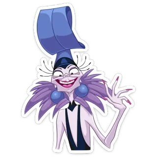😈 bd4dc0f3 Yzma The Emperor's New Groove изма, дисней, злодей, похождения императора, мультфильм, персонаж whatsapp sticker