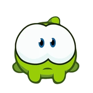 🥺 fe852312 Om Nom Cut the Rope Om Nom, Cut the Rope, Cartoon, Spel, Groen, Schattig whatsapp sticker
