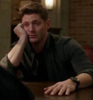 🚪 301ca340 Dean Winchester Supernatural 남자, 슬픈, tv쇼, 딘, 수퍼내추럴 telegram sticker